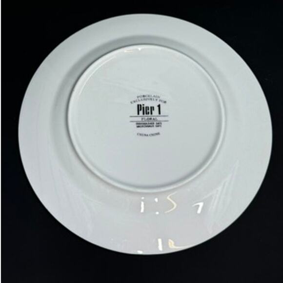 Pier 1 Imports, Dessert Plate, Porcelain, Floral poppy, SOLD SEPARATELY - Picture 5 of 5